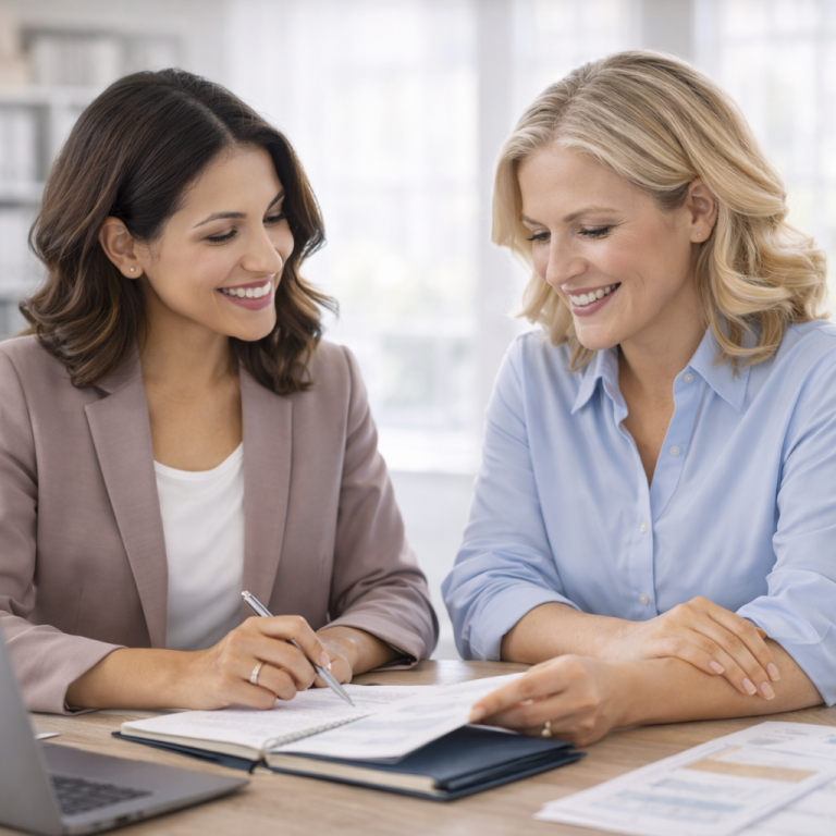 Accompagnement sur mesure entre une assistante administrative et une cliente pour structurer et optimiser l’organisation d’entreprise
