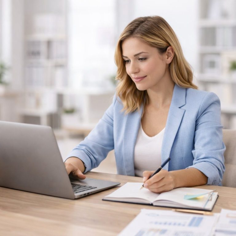 assistance-direction-freelance-gestion-administrative.jpg Assistante de direction freelance travaillant de manière autonome pour assurer la gestion administrative et l’organisation d’une entreprise